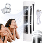 Mini kolonnas galda ventilators ar led apgaismojumu 2 ātrumi usb klusa darbība