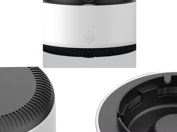 Cenicero inteligente autoextinguible para coche