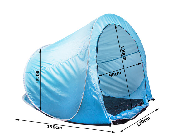 Beach tent large lockable pop-up self-folding with uv cover