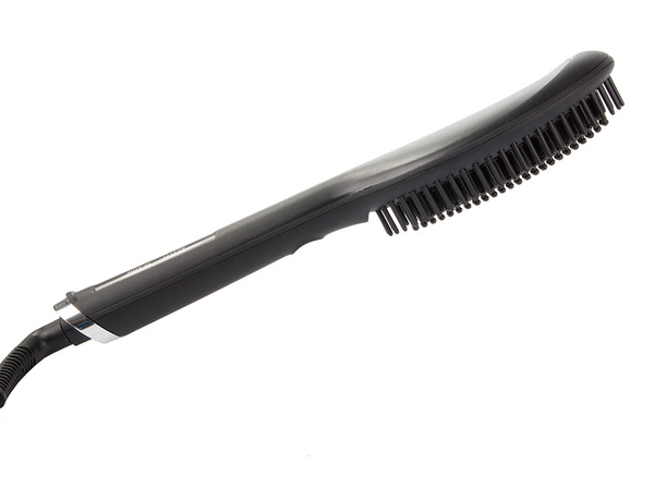 Hair straightening brush hair straightener