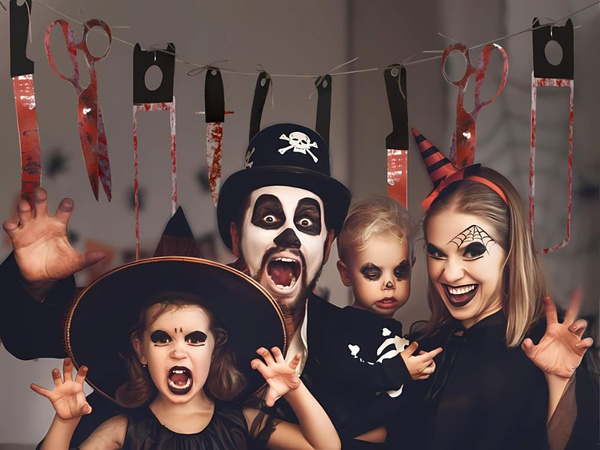 Halloween girland 2m naloge z nalogami z nalogami za dekoracijo halloween