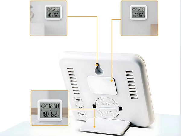 Thermomètre hygromètre horloge calendrier électronique interne sans fil