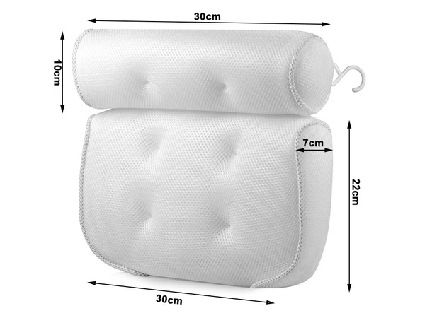 Cojín de baño con ventosas reposacabezas spa en casa gancho suave