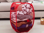 Folding laundry basket for toys large storage container handles