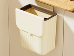 Poubelle de cuisine pour salle de bain suspendue autonome couvercle