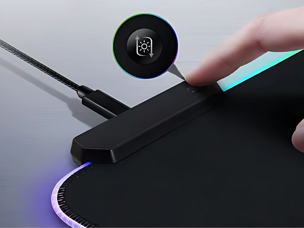 Gaming pad iluminado rgb xxl 90x40 bajo ratón teclado usb