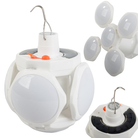 Lampe solaire de camping pliable led à crochet jardin tourisme tente