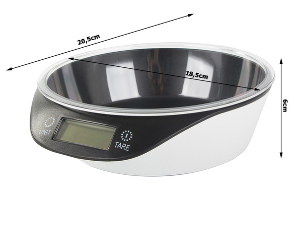 Vaso de cocina electrónico con cubeta desmontable 5kg/1g escala digital precisional