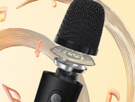 Bluetooth karaoke hangfal mikrofonnal, színes led-es négyzetekkel, rgb zene