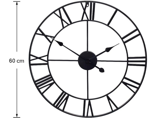 Roma retro vintage loft 3d reloj de pared 60cm