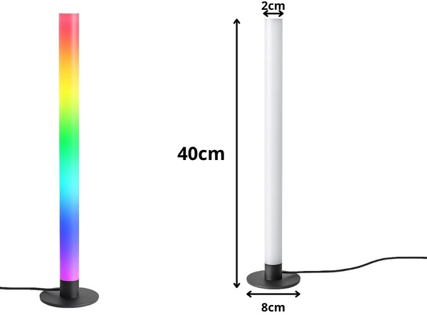 40 cm led rgb moderna dekorativna stojna noga za mizo