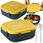 Lunchbox frühstücksbehälter mittagessen mit fächern besteck