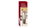 Electric gravity pepper and salt mill with lighting and adjustment
