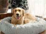 Lit pour chien pelucheux lit pour chat coussin doux lit pour canapé 80cm