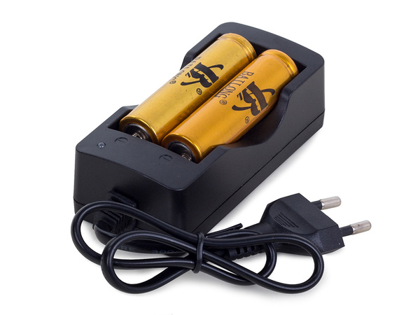 Cargador doble de pilas 18650