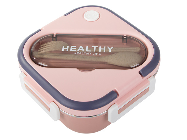 Breakfast box with compartments cutlery container microwaveable lunchbox 1000ml