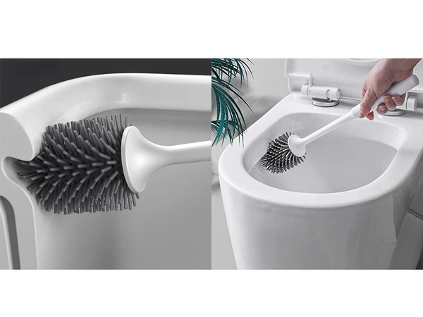 Brosse de toilette en silicone pour la salle de bain base complète étanche