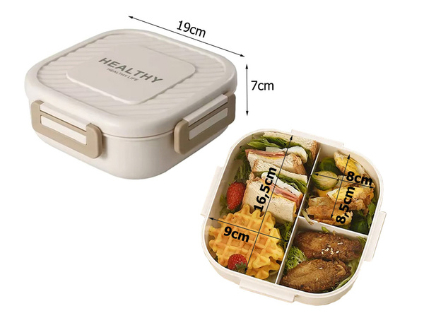 Boîte à repas boîte à petit-déjeuner boîte à déjeuner avec compartiments couverts