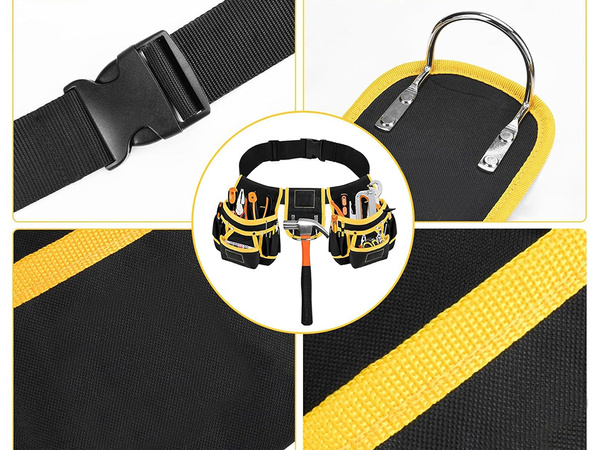 Multi-function tool belt 22 pockets hammer holder