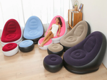 Vrtni fotelj lounger napihljiv plaža pouf podnožje udobno