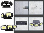 Lampe solaire 100 cob avec capteur de mouvement crépusculaire