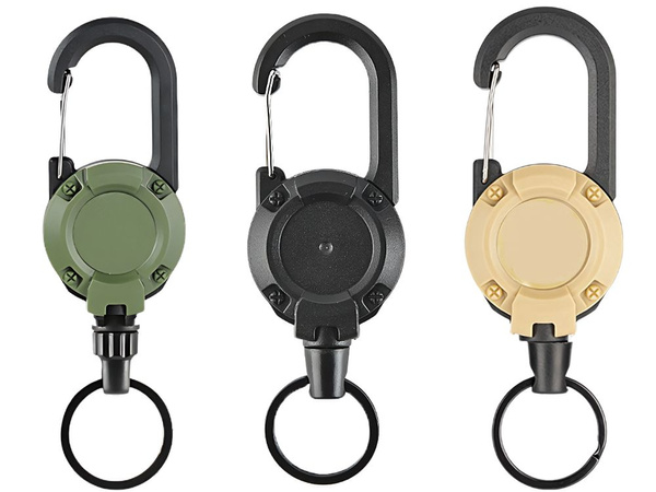 KEY RING RETRACTOR ROPE WITH BELT CARABINER RETRACTOR