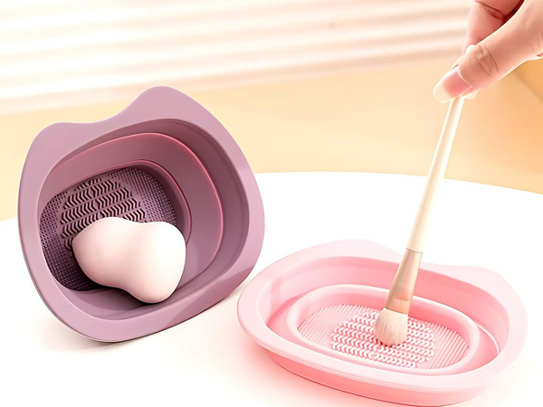 Čistiaca miska na čistenie štetcov na make-up silikónová podložka