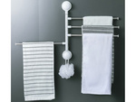 Porte-serviettes de salle de bain pivotant 4 bras