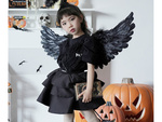 Pene aripi de înger negru basm costum cosplay halloween deghizare