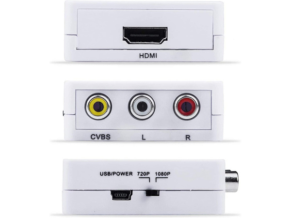 Av adaptador rca cinch a hdmi audio rca 1080p cvbs cable convertidor