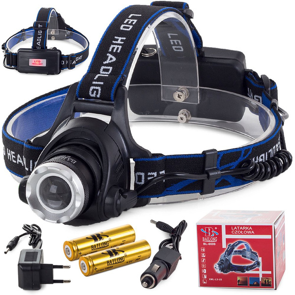 Bailong linterna frontal zoom led cree xm-l3-u3