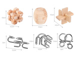 Łamigłówki logiczne puzzle mensa drewniane zestaw