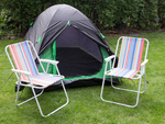 Tente de tourisme 2 personnes moustiquaire imperméable chambre à coucher de camping