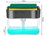 Dishwashing liquid dispenser sponge dispenser