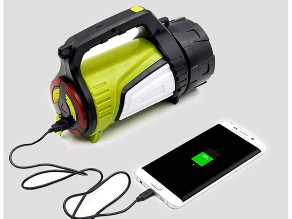 Uzlādējams lukturītis rezultātā prožektors powerbank spēcīgs