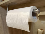 Kitchen paper towel holder adhesive metal silver loft