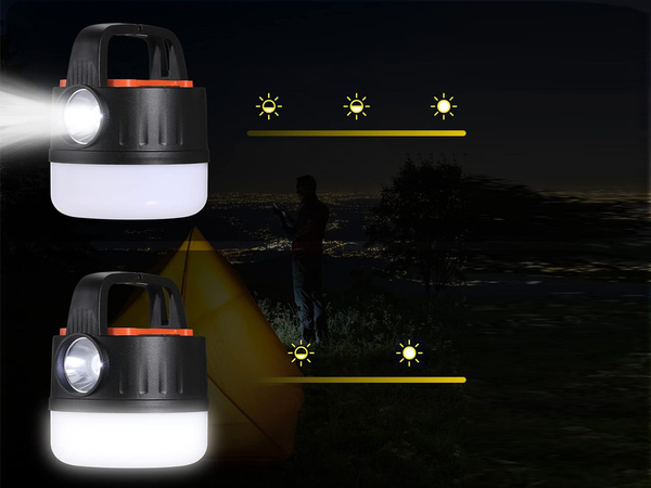 LAMPA KEMPINGOWA BIWAKOWA AKUMULATOROWA LED USB TURYSTYCZNA SZPERACZ HAK