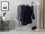 Standing clothes hanger with shelves for shoes and jackets, metal, for wardrobe