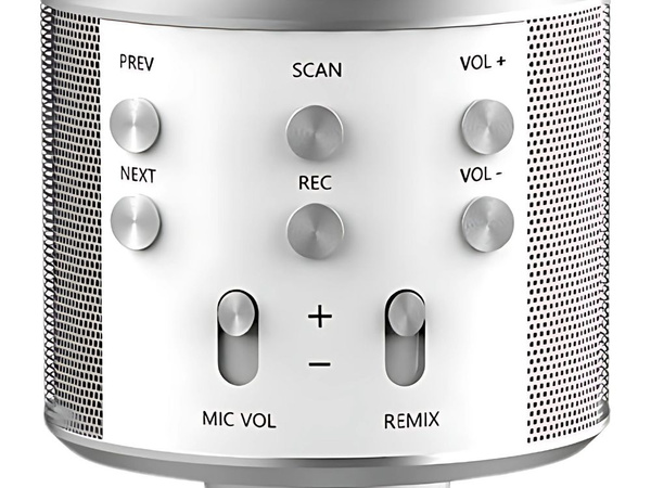 Bezdrátový mikrofon bluetooth karaoke reproduktor kulatý s pouzdrem různé režimy