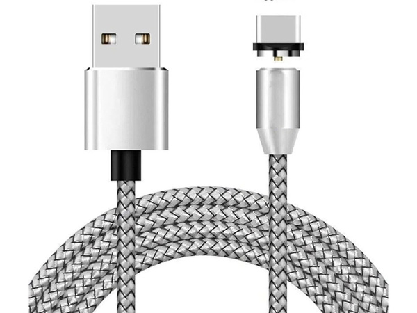 Magnetic charging cable 3w1 micro typ-c usb lightning 1m