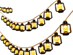 SOLAR LED GARDEN LIGHTS GARLAND LANTERNS FOR BALCONIES TERRACES DECORATIVE