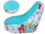 Garden armchair lounger inflatable beach pouf footrest comfortable
