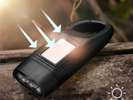 DYNAMO SOLAR TORCH 3 LED KINETIKUS KÉZI KERÉK CLIP