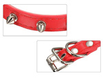 Studded dog collar eco leather adjustable s