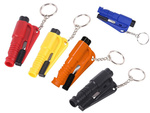 Life safety hammer key ring knife