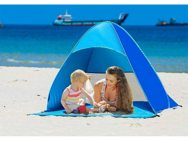 Strand sátor önálló összecsukható uv védő családi táska készlet