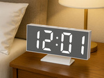 Elektronische digitaluhr led-wecker thermometer spiegel stehend usb-speicher