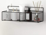 Hanging basket metal organiser hanging shelf kitchen black