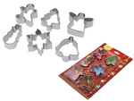Baking tray 6 pieces christmas gingerbread men set steel