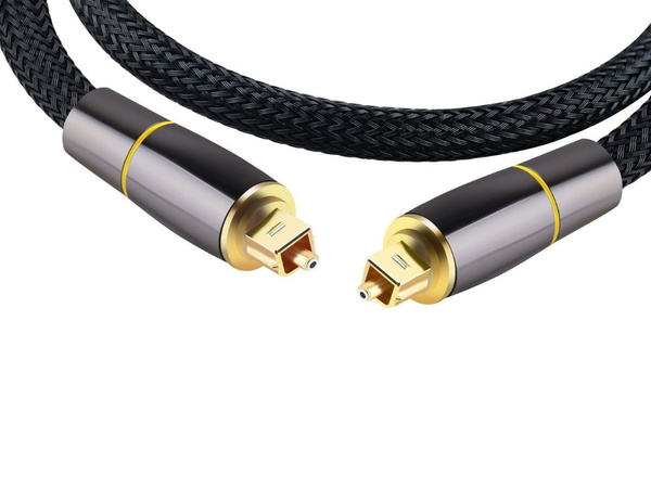 Cablu optic 3m împletit toslink digital hq terminale placate cu aur